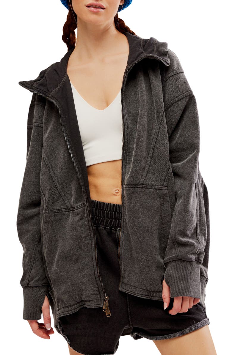 Free People All Your Love Oversize French Terry Patchwork Hoodie, Main, color, 