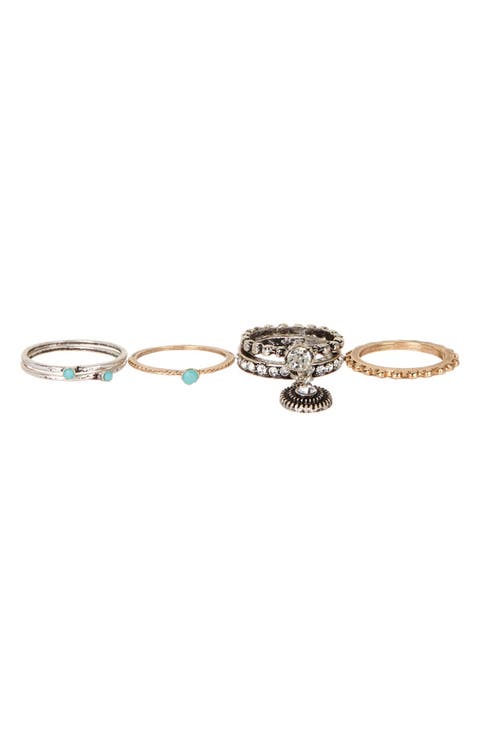 Mixed Metal Stackable Ring Set