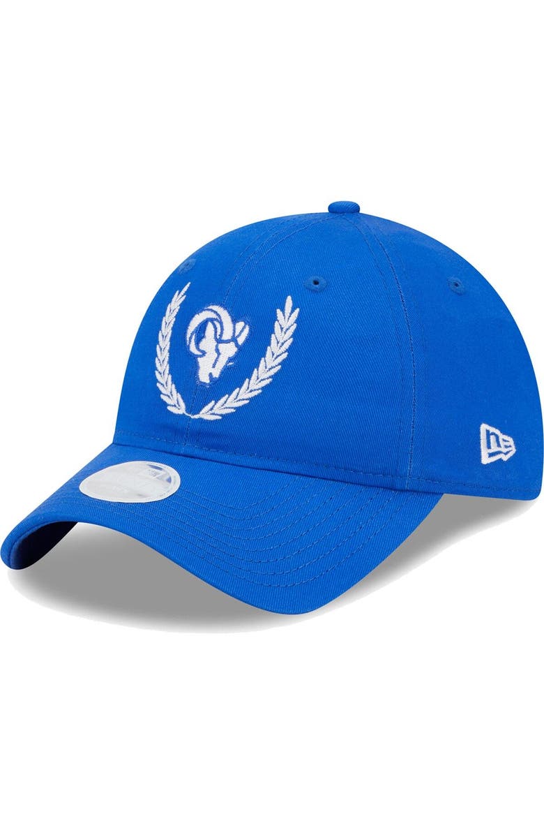New Era Women's New Era Royal Los Angeles Rams Leaves 9TWENTY Adjustable Hat, Main, color, Royal