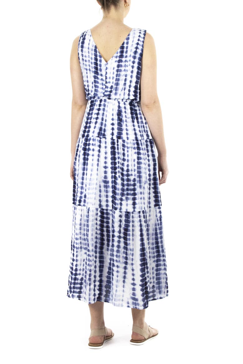 Tie Dye Sleeveless Maxi Dress, Alternate, color, NAVY MULTI