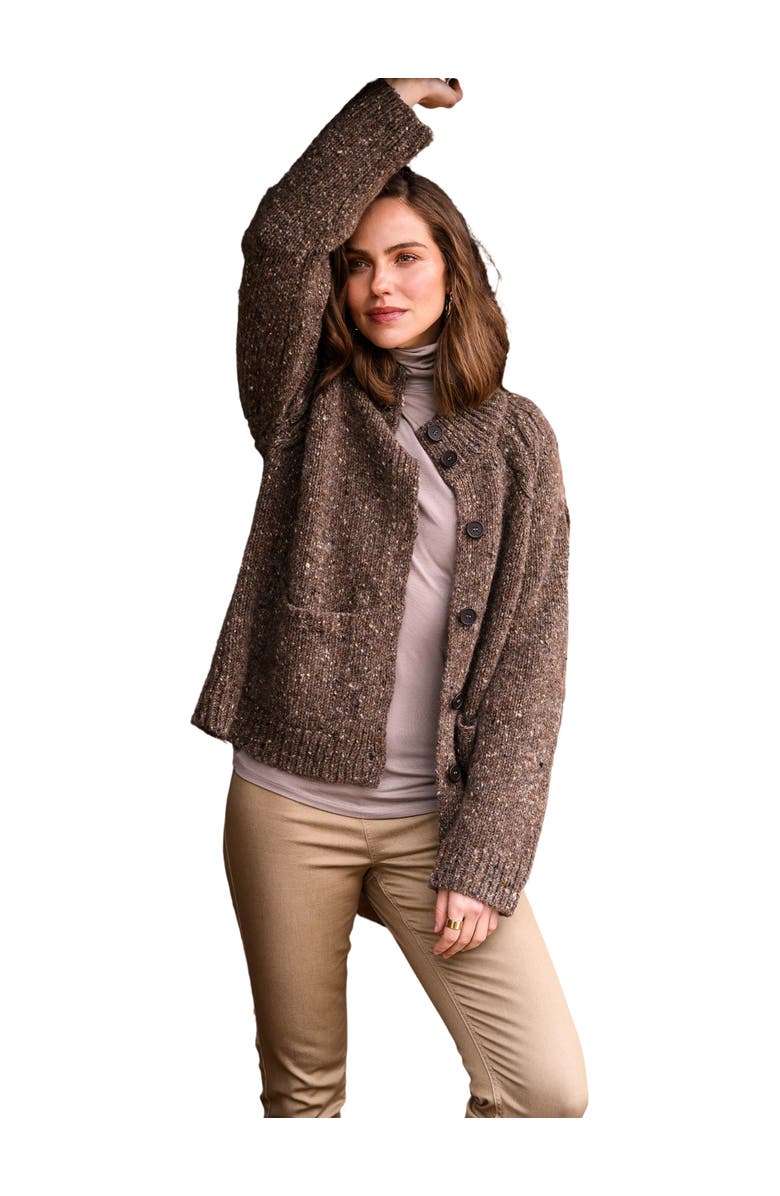 Celtic & Co. Donegal Funnel Neck Cardigan, Main, color, 