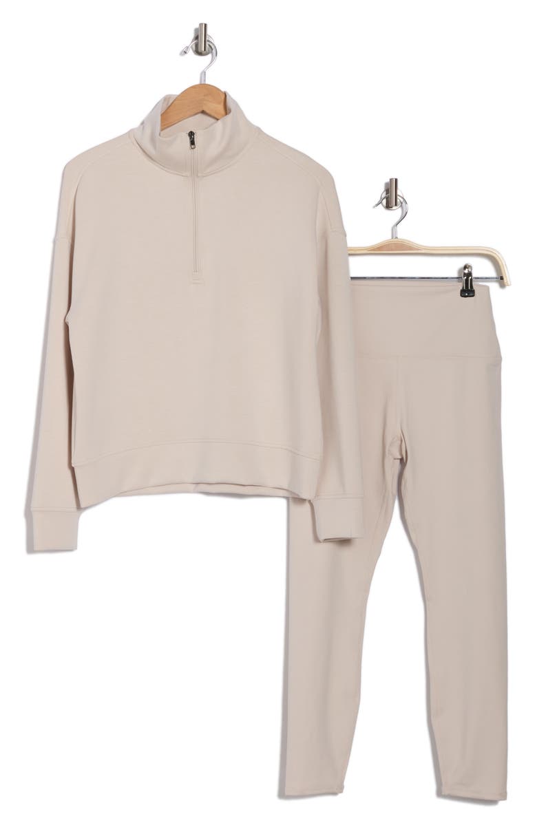 Scuba Quarter Zip Pullover & Leggings Set