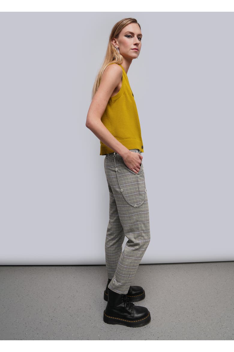 The Empower Plaid Slim Crop Pant, Alternate, color, MOCHA