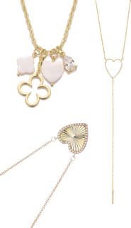 Adornia Set of 3 Assorted Heart Necklaces