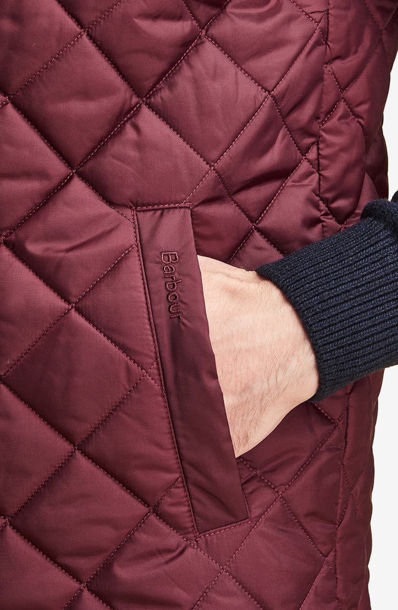Barbour Barlow Quilted Vest, Alternate, color, Bordeaux