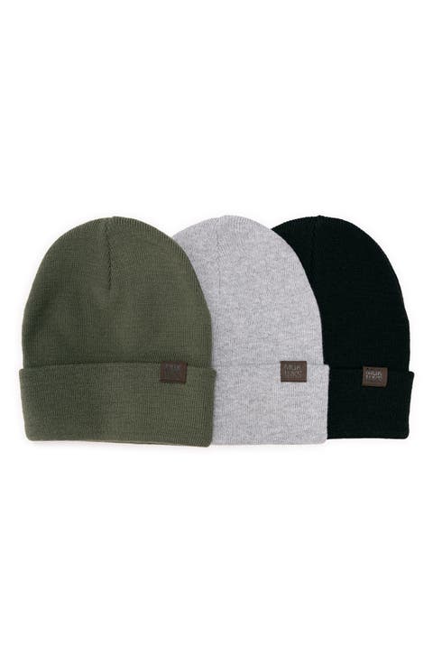 3-Pack Knit Beanies