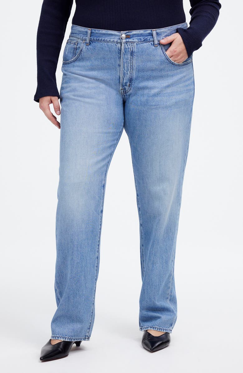 Madewell The Dean Easy Straight Leg Jeans, Alternate, color, Northridge Wash