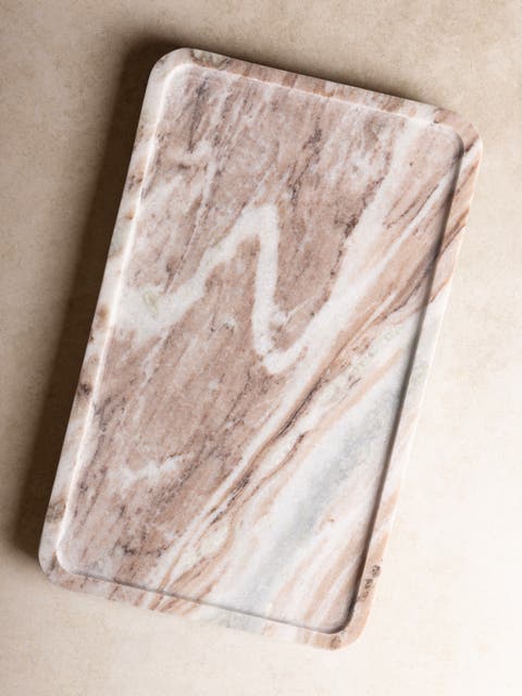 Clover Beige Marble Tray