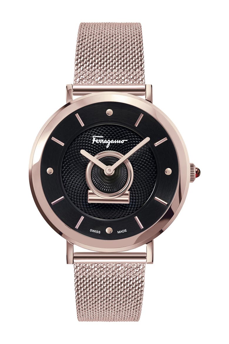 Women's Minuetto Stainless Steel Watch, 36mm, Main, color, ROSEGOLD