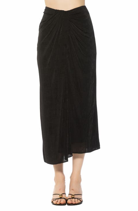Isla Draped Midi Skirt