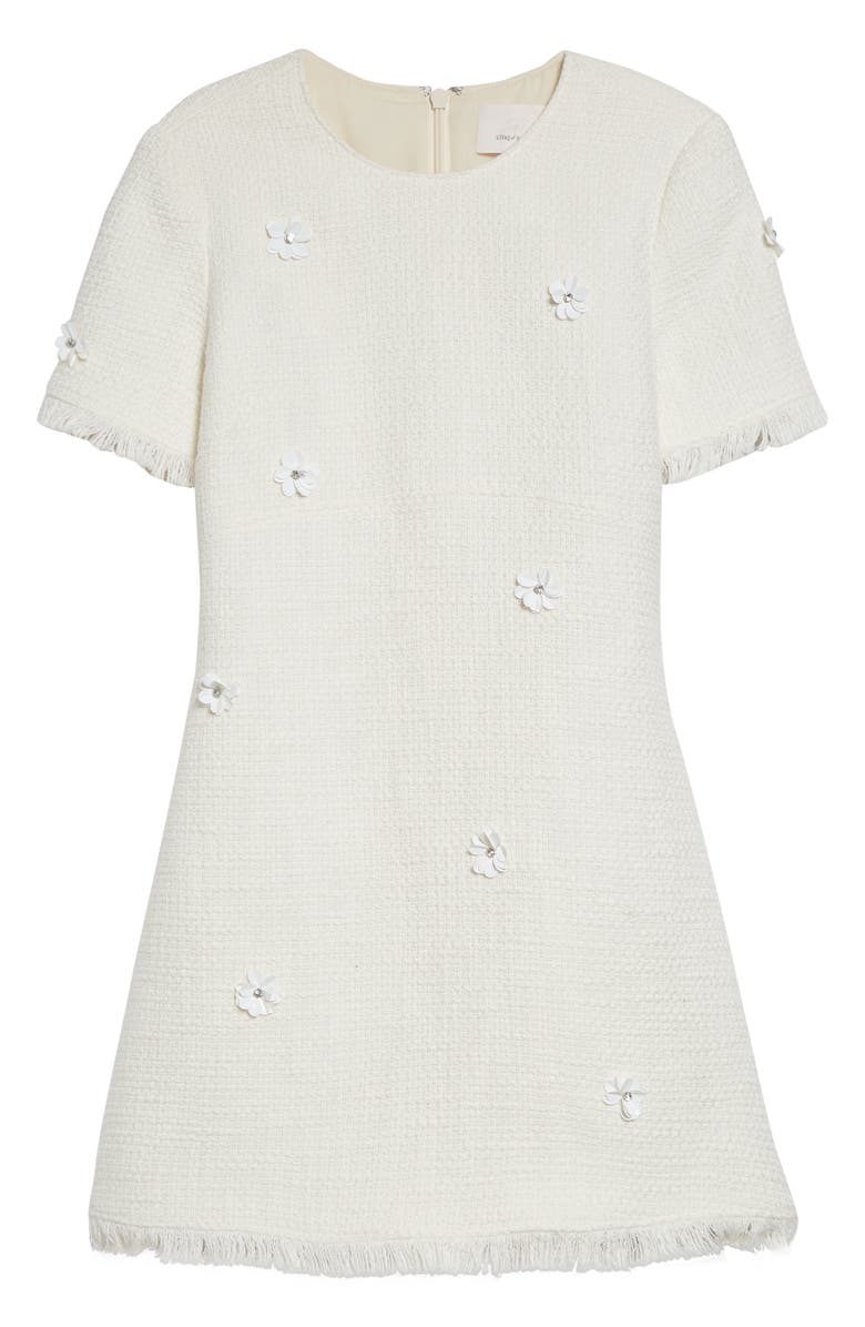 Cinq à Sept Crunchy Flower Henriette Minidress, Alternate, color, Gardenia