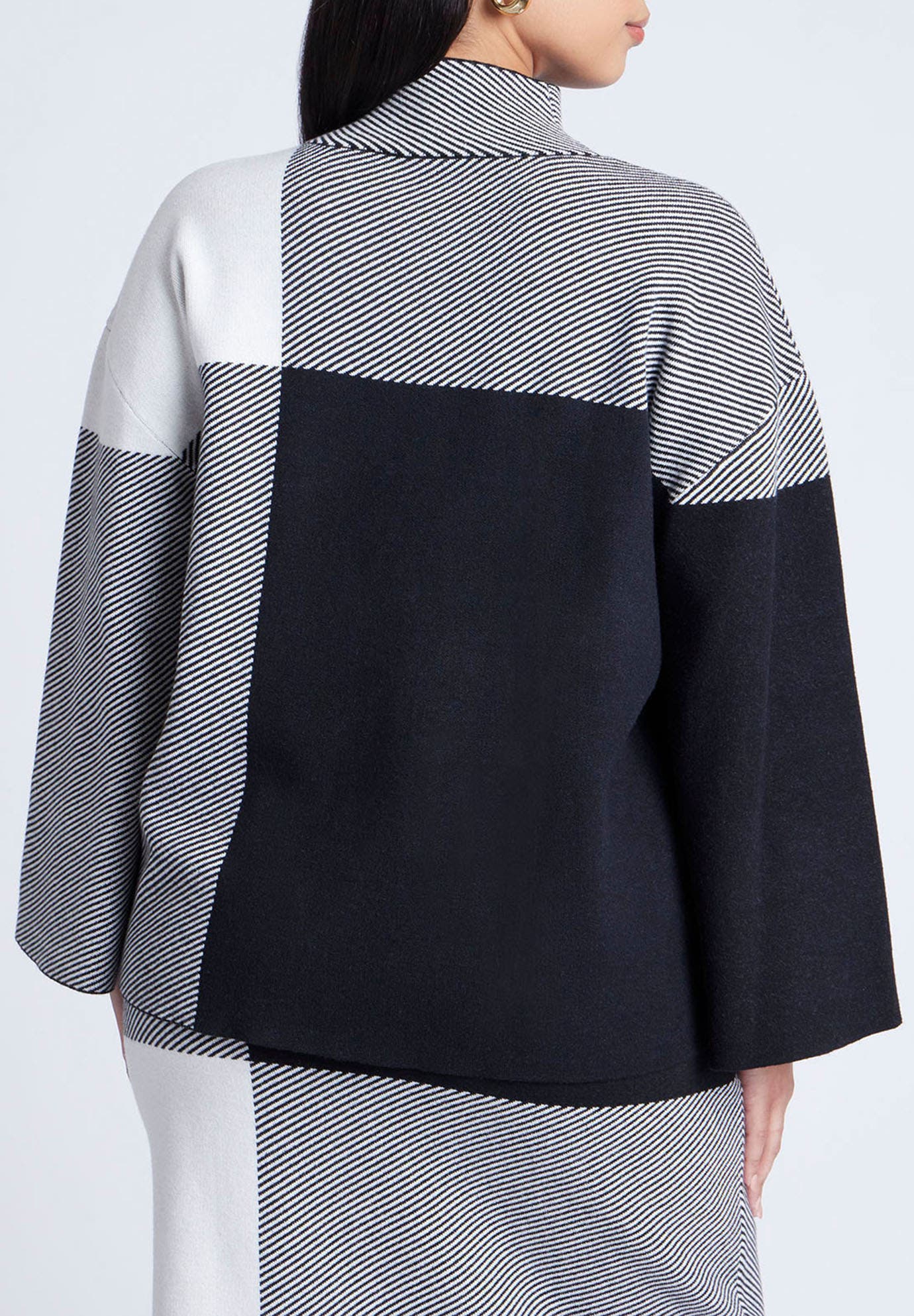 Mock Neck Intarsia Sweater - image 2