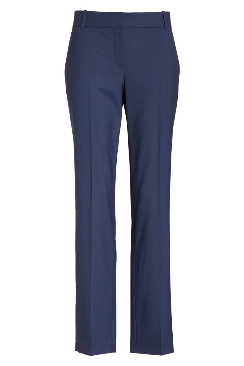 Straight Leg Stretch Wool Trousers, Alternate, color, SEA BLUE