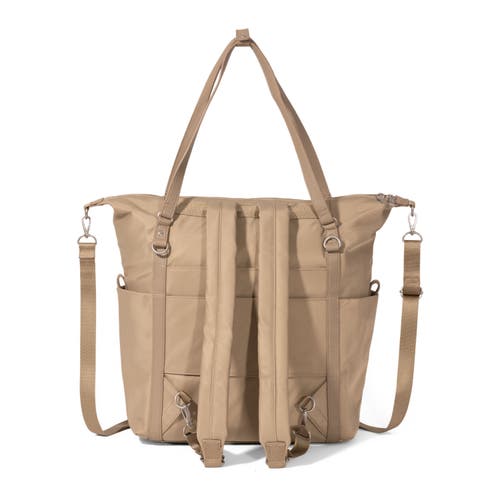 Baggallini Nolita Convertible Backpack In Taupe Twill