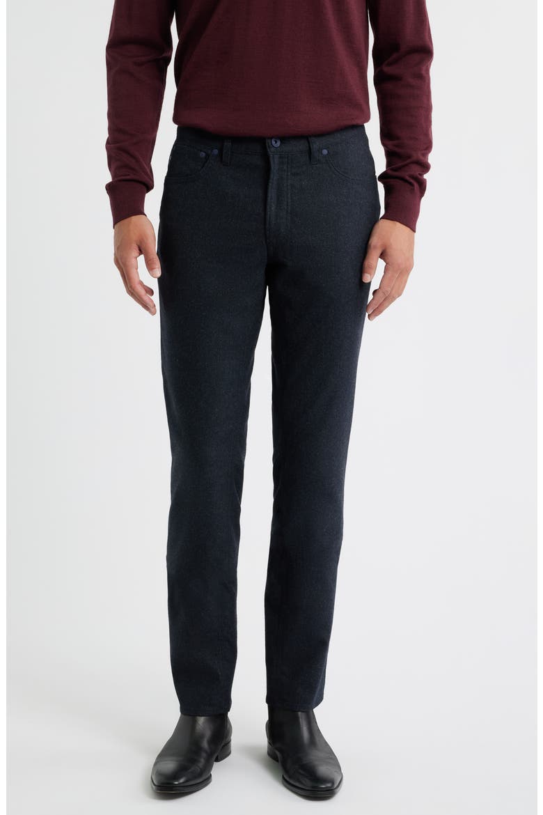 Chuck Modern Fit Ceramica Flannel Five-Pocket Pants, Main, color, NAVY