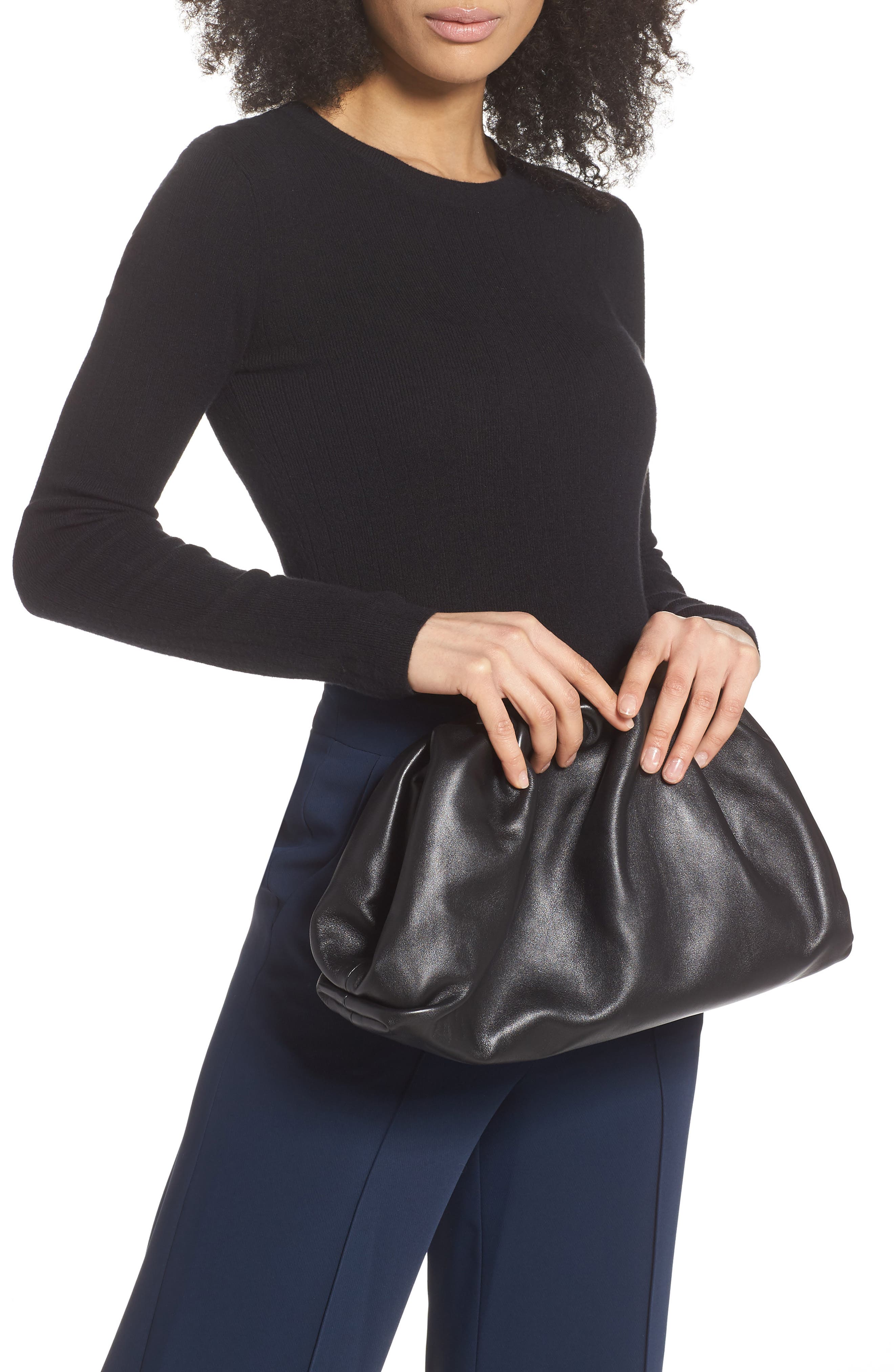 Bottega Veneta The Pouch Leather Clutch, Alternate, color, 