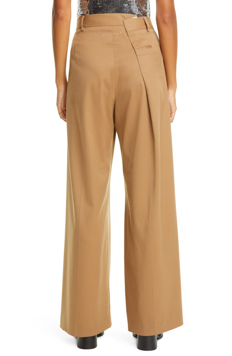 MM6 Maison Margiela Pleat High Waist Pants, Alternate, color,