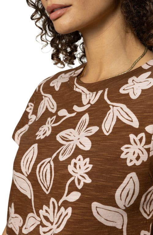Sanctuary The Perfect Geo Print Cotton Blend Knit Top In Earth Ivy
