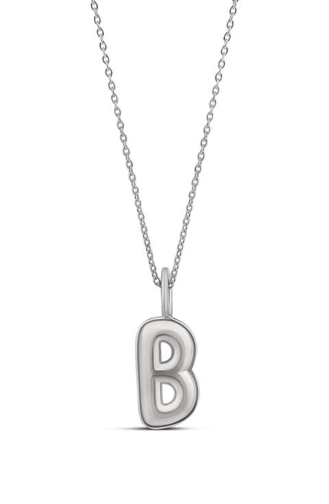 Bubble Letter Initial Charm Necklace
