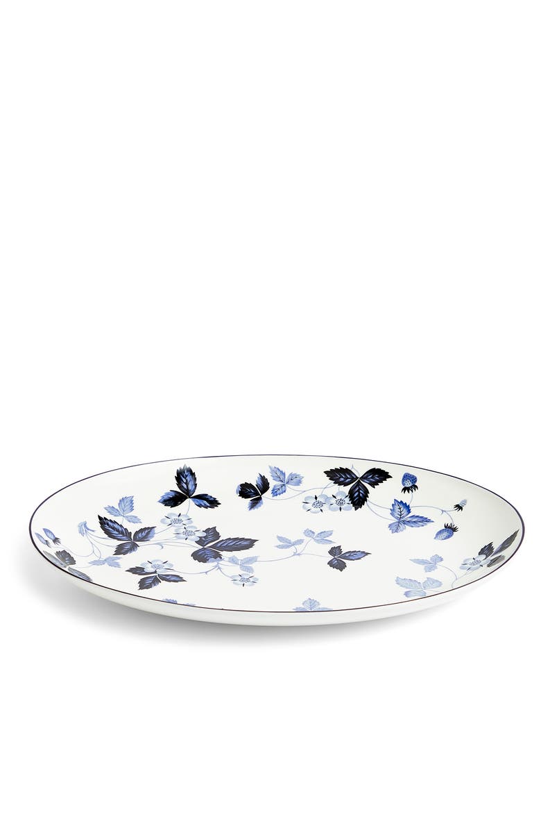 Wedgwood Wild Strawberry Oval Bone China Serving Plate, Alternate, color, Blue