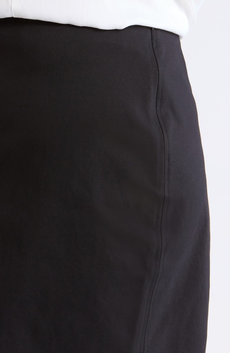Halogen<sup>®</sup> A-Line Cotton Blend Skirt, Alternate, color, Rich Black