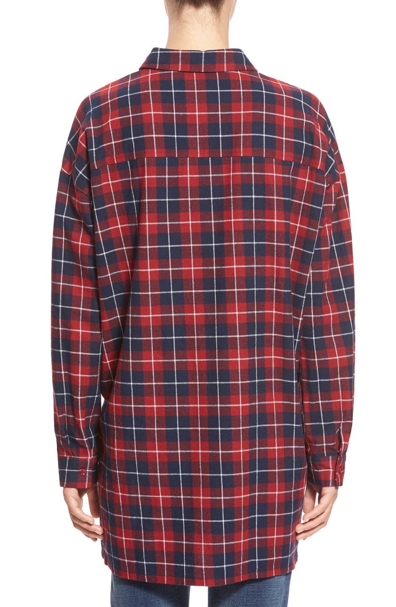 J.O.A. Oversize Plaid Button Front Shirt, Alternate, color, 