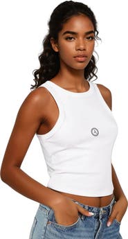 AKALIA Tina Micro Rib Racer Tank Top
