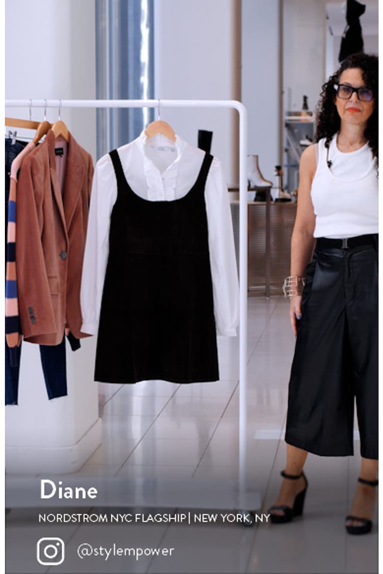 Ruffle Long Sleeve Corduroy Minidress video