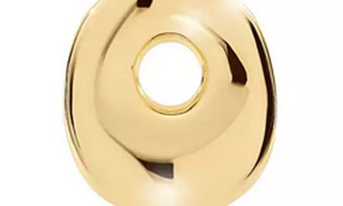 Jane Basch Designs Puffed Initial Pendant Necklace In Gold