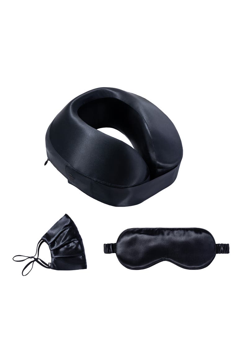 Frequent Flyer Travel Set, Main, color, BLACK