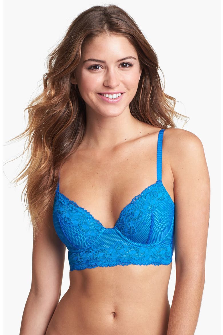 'Etoile' Underwire Bra, Main, color, BLUE VELVET/ PEACOCK