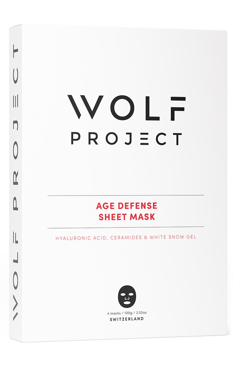 Wolf Project 4-Pack Anti-Age Face Masks, Alternate, color,
