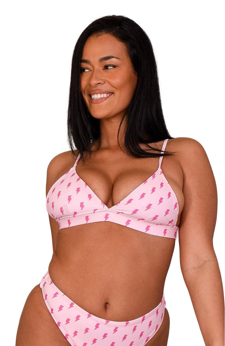 OOSC Strike of Luck Boost 'Em Up Bikini Top, Main, color, Pink