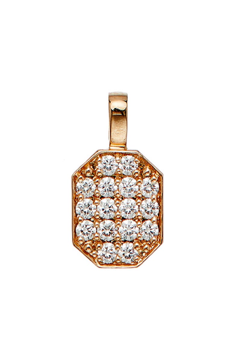 Sethi Couture Small Pav� Diamond Tag Pendant, Main, color, 18K Rg