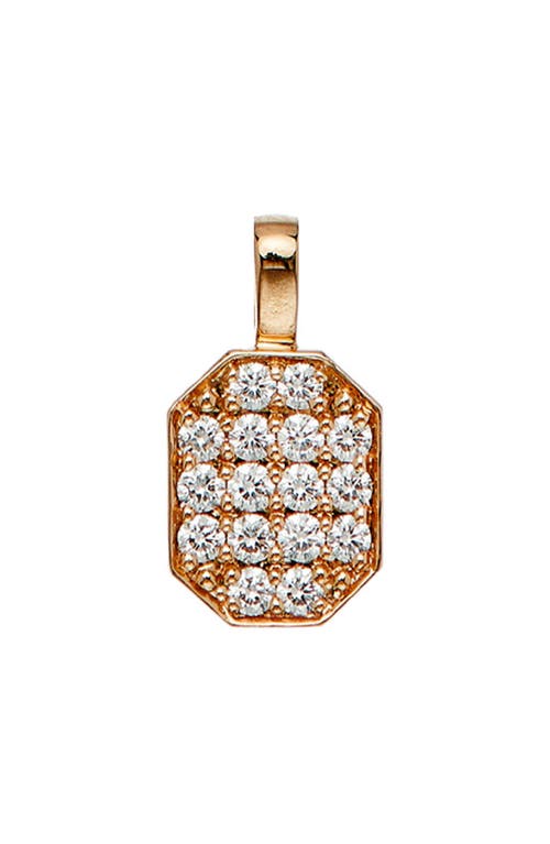 Sethi Couture Small Pav� Diamond Tag Pendant in 18K Rg 