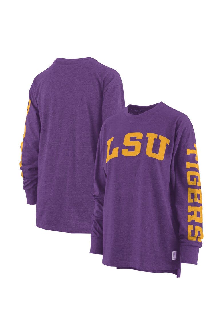 Women's Pressbox Purple LSU Tigers Two-Hit Canyon Long Sleeve T-Shirt, Main, color, Purple
