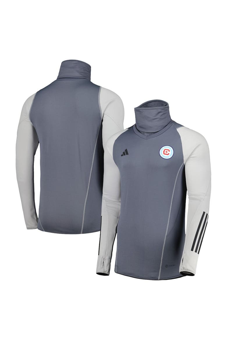 Men's adidas Gray Chicago Fire Warm Raglan COLD.RDY Top, Main, color, Gray