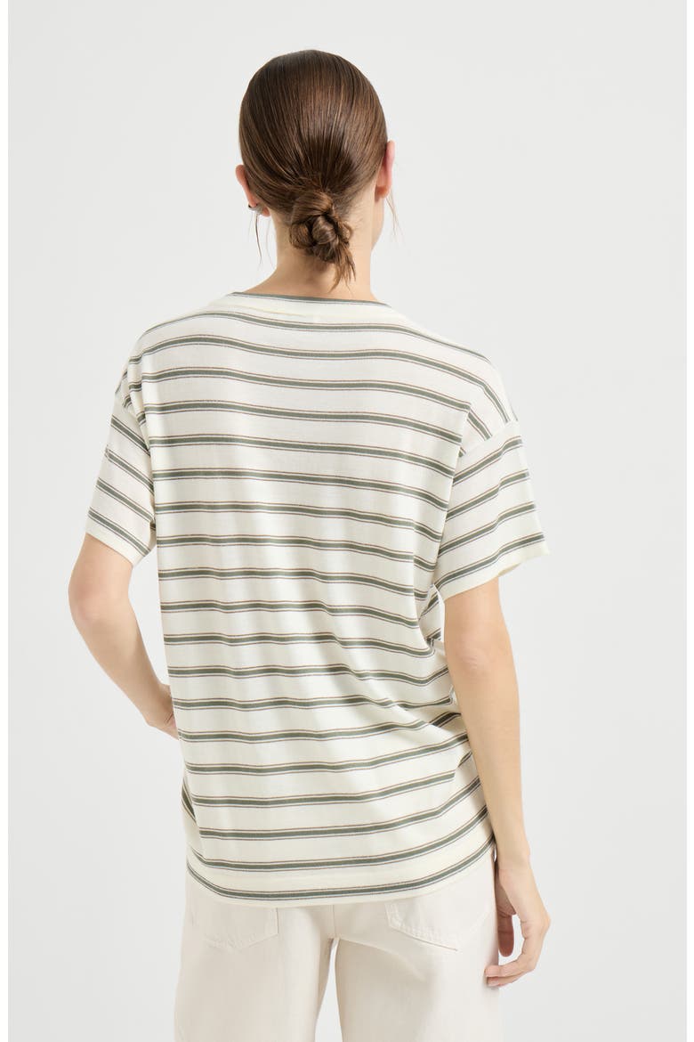 Sparkling stripe t-shirt, Alternate, color, Panama