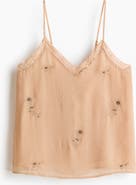 H&M Embroidered Strappy Top