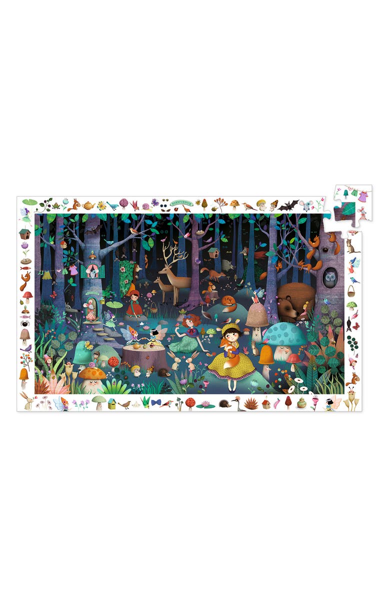 Djeco Observation Enchanted Forest 100-Piece Puzzle, Main, color, Multi