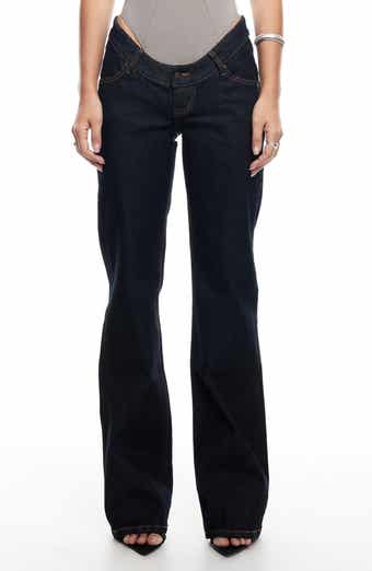 LIONESS Cocoon Dipped Low Rise Straight Leg Jeans