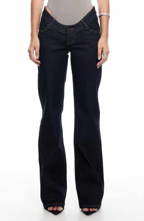 LIONESS Cocoon Dipped Low Rise Straight Leg Jeans