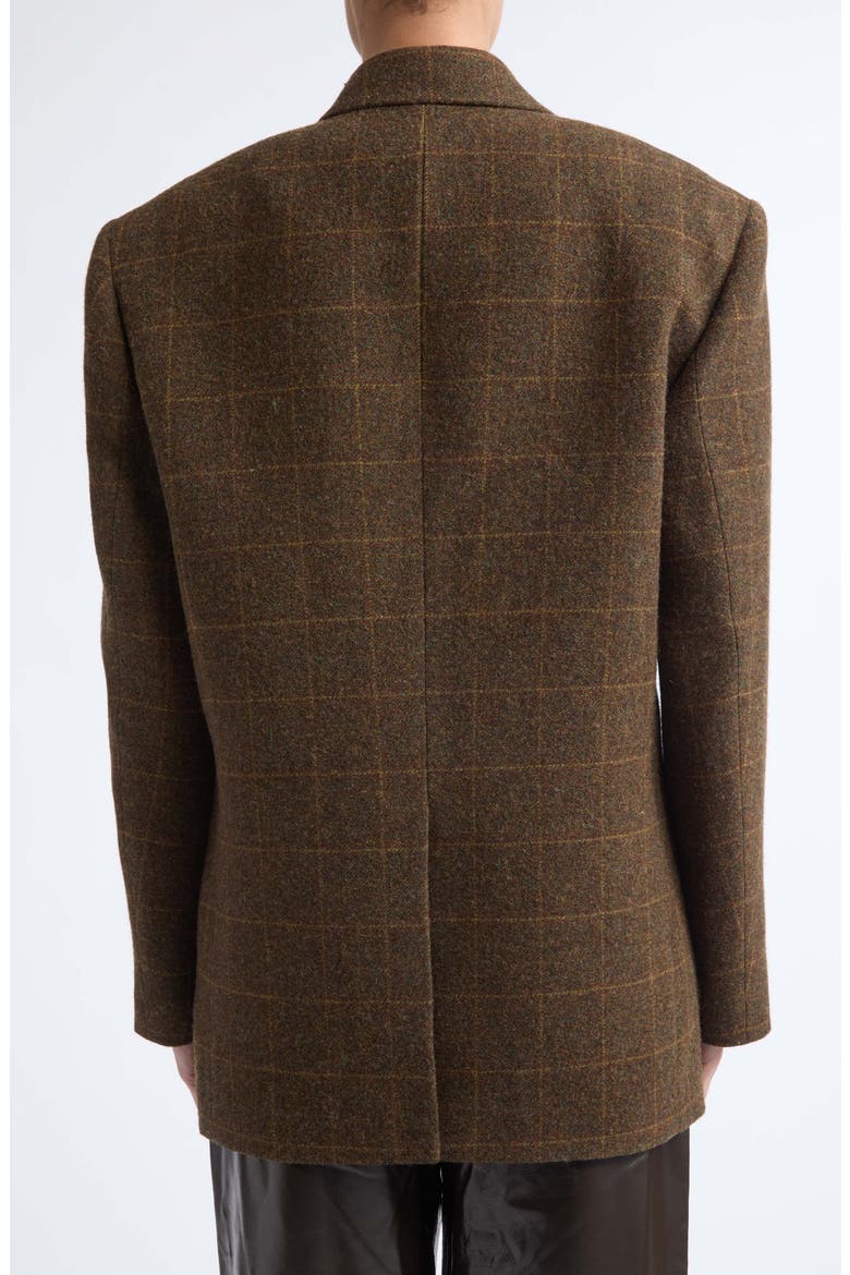 Oversize Check Wool Jacket, Alternate, color, MOSS CHECK