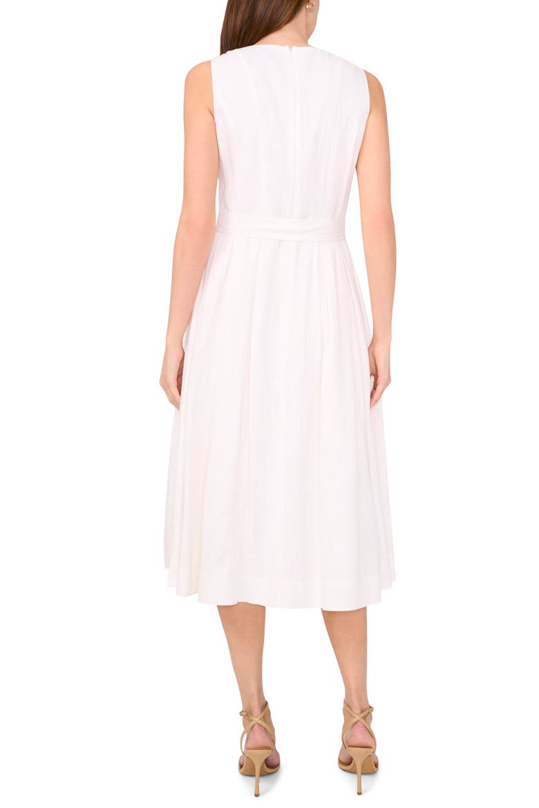 Sleeveless A-Line Midi Dress, Alternate, color, BRIGHT WHITE