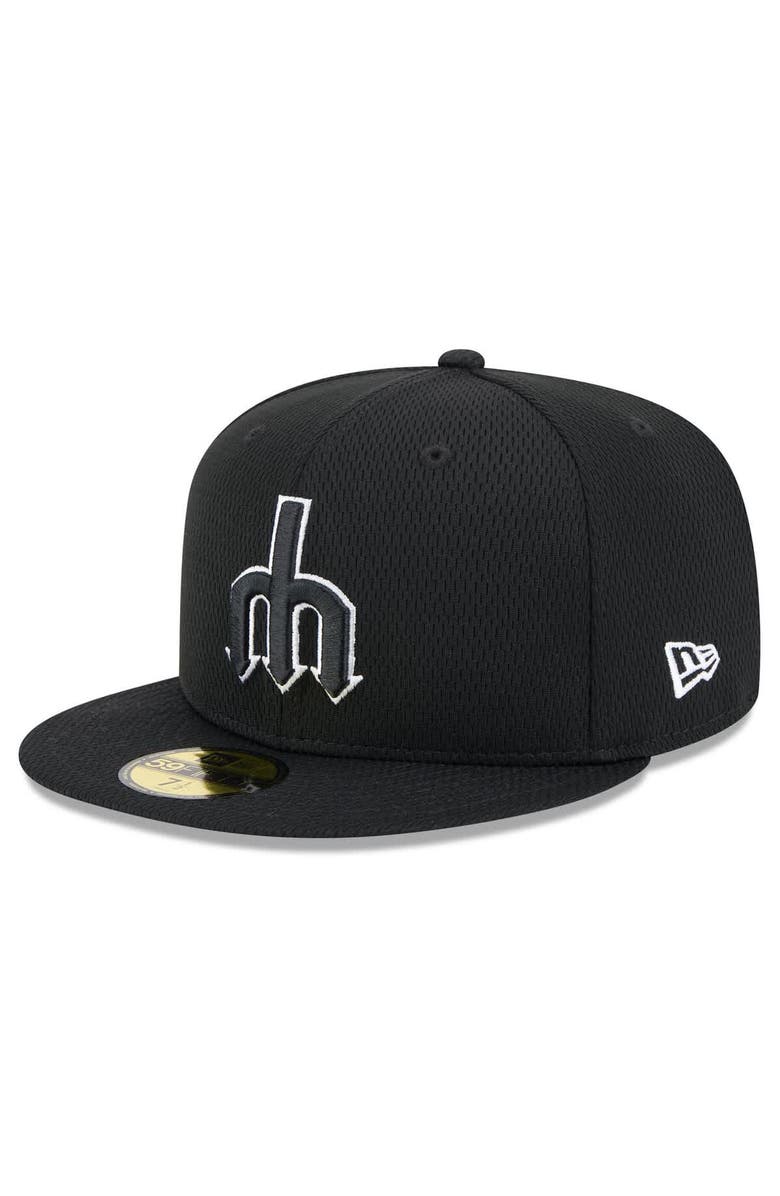 New Era Men's New Era Black Seattle Mariners 2025 MLB Clubhouse 59FIFTY Fitted Hat, Alternate, color, 