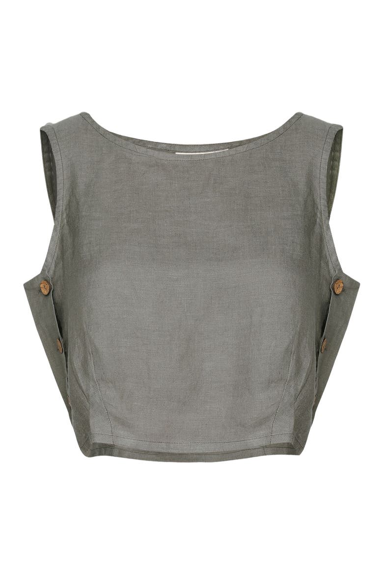 Boxy Crop Top, Alternate, color, Hemp Dark Green