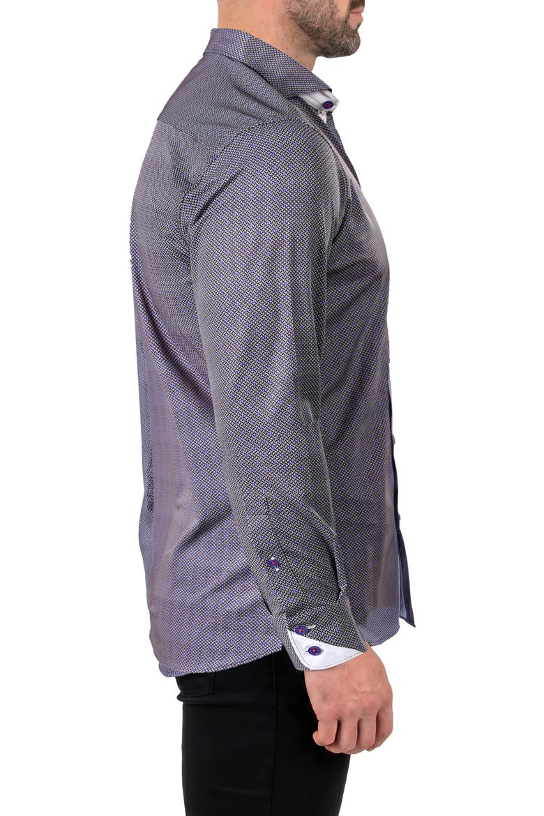 Einstein Contemporary Fit Button-Up Shirt, Alternate, color, BLUE