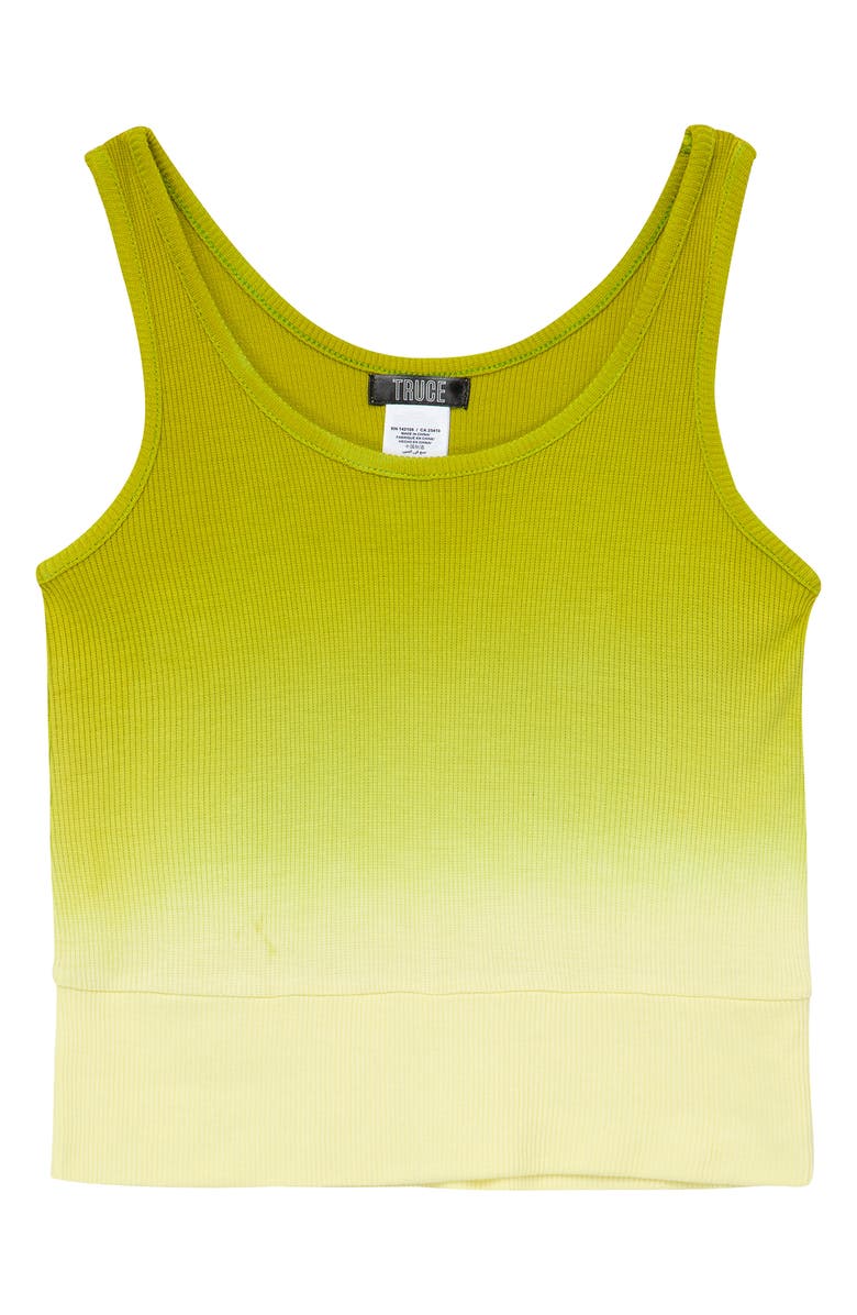 Truce Kids' Dip Dye Crop Rib Tank, Main, color, 
