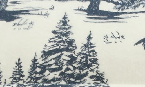 Azores Home Mountain Toile Cotton Flannel Bedding Set In Blue