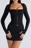 HOUSE OF CB The Long Sleeve Balconette Corset Top